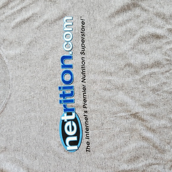 Graphic Tee, Men's XL, Gray with "Netrition.com" printed on it. - Picture 2 of 5